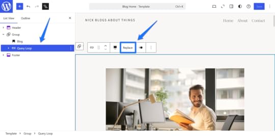 Where to find the Query Loop block.