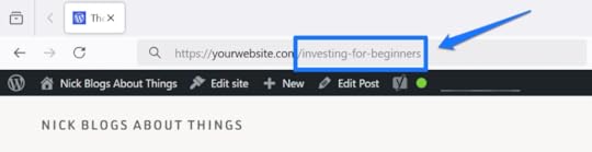 Example of a blog post slug.