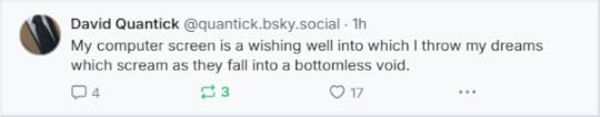 David Quantick speaks truth on BlueSky, 23rd Jan 2025