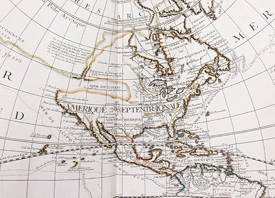 An 18th century map of North America, with the west coast vastly different than reality.