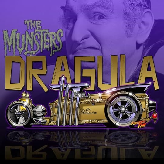 Munsters Dragula Fireball Tim Garage Automotive Pop Culture Art