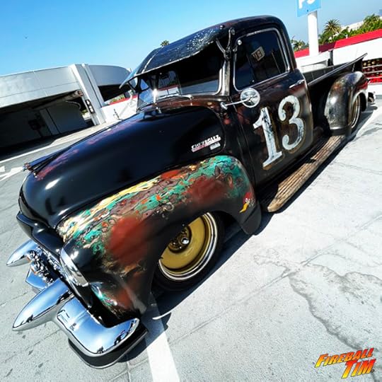 Fireball Tim Garage Automotive Pop Culture Art