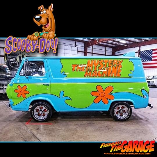 Fireball Tim Garage Automotive Pop Culture Art