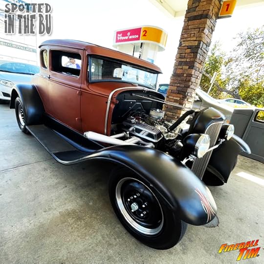 Fireball Tim Garage Automotive Pop Culture Art