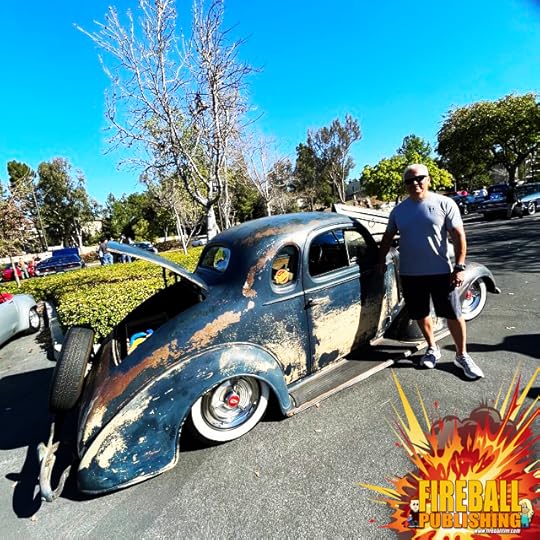 Fireball Tim Garage Automotive Pop Culture Art