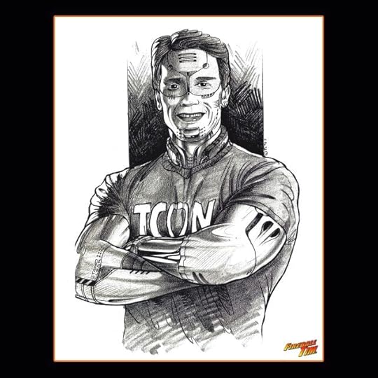 Fireball Tim Garage Automotive Pop Culture Art