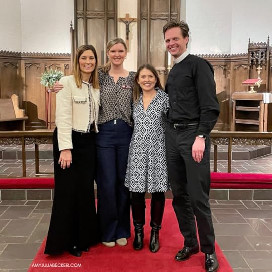 I’m standing in the church sanctuary in between three members of the church staff.