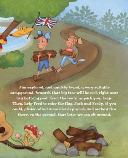 Jack and Perdy building a fire