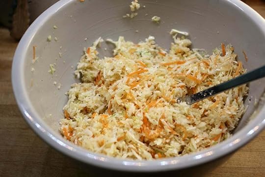 Dressed health salad in a bowl.