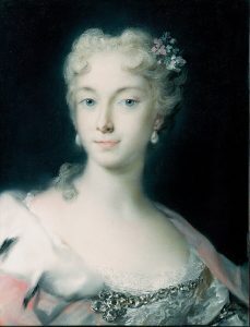 A head and shoulders portrait of Maria Theresa, looking good 