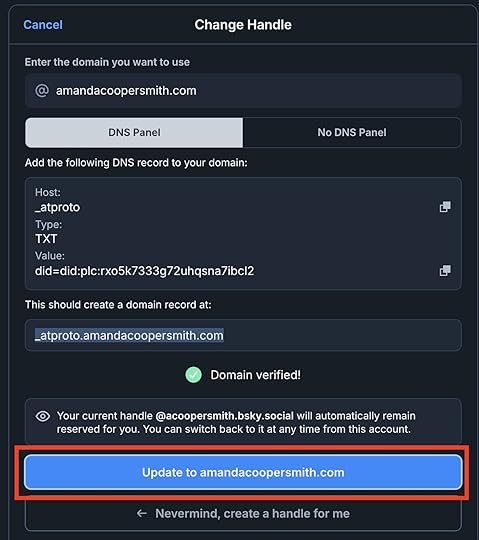Verifying your DNS record.