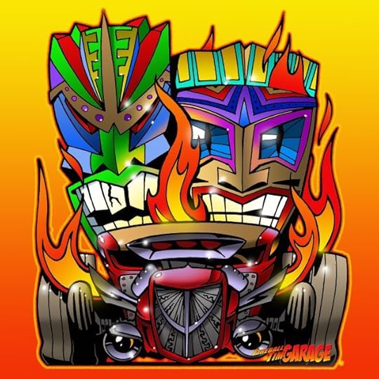 Fireball Tim Garage Automotive Pop Culture Art