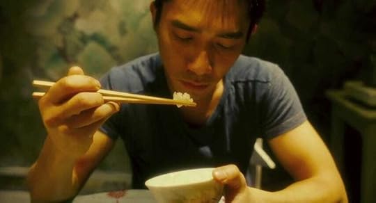 Tony Leung eats alone in 