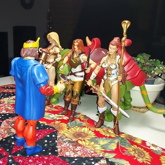 King Randor addresses three different versions of Teela