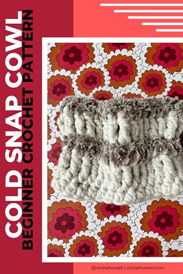 Cold Snap Crochet Cowl, by Vickie Howell. Sample made with Amano Lana XL and Knit Pick's Fairy Tale Fur. Free Pattern.