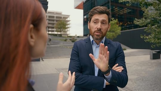 Difficult conversation between a male and a female colleague