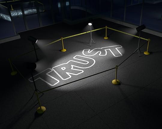 chalk outline of the word 'trust'