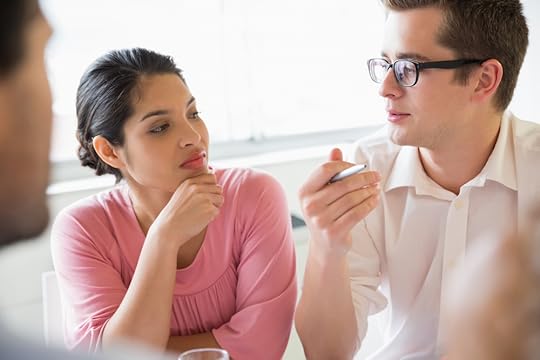 two people listening intently to one another