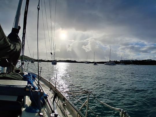Off the starboard bow anchored in Red Hook Bay, US Virgin Islands