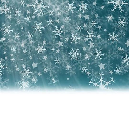 Wallpaper of white snowflakes on a teal background