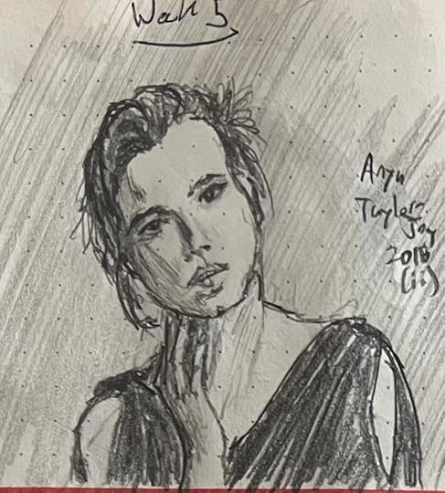 A pencil sketch of a generic pretty woman (it was supposed to be Anya Taylor-Joy. *sighs*)