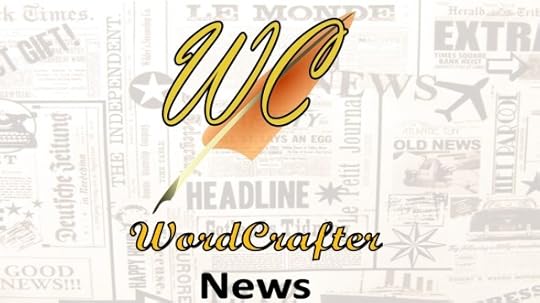 Newsprint background. WordCrafter quill logo Text: WordCrafter News