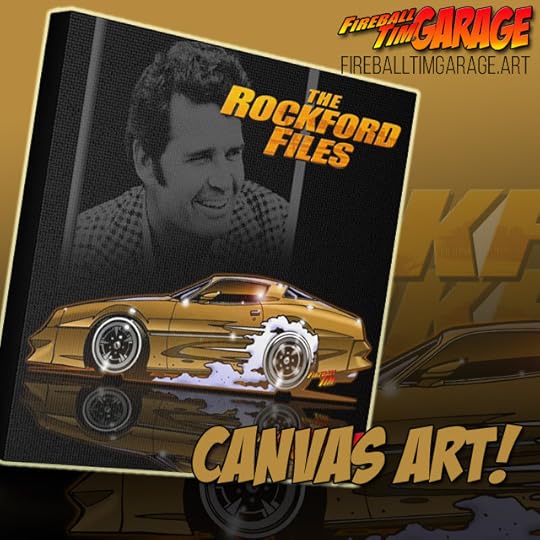 Rockford Files Automotive Pop Culture Art by Fireball Tim Garage