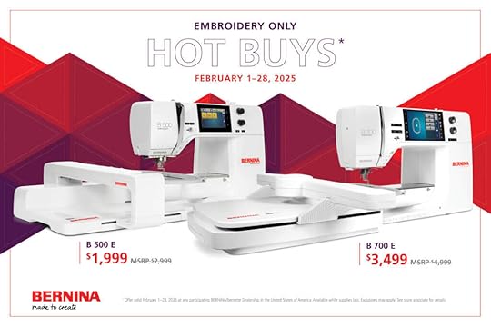 Expand Your Creativity Savings Event February 1-28, 2025 at the Nancy Zieman Sewing Studio and Quilt Shop with Quilt Shop at 120 Front Street in the Fine Arts District in Downtown Beaver Dam, Wisconsin!