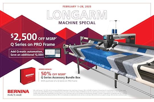 Expand Your Creativity Savings Event February 1-28, 2025 at the Nancy Zieman Sewing Studio and Quilt Shop with Quilt Shop at 120 Front Street in the Fine Arts District in Downtown Beaver Dam, Wisconsin!