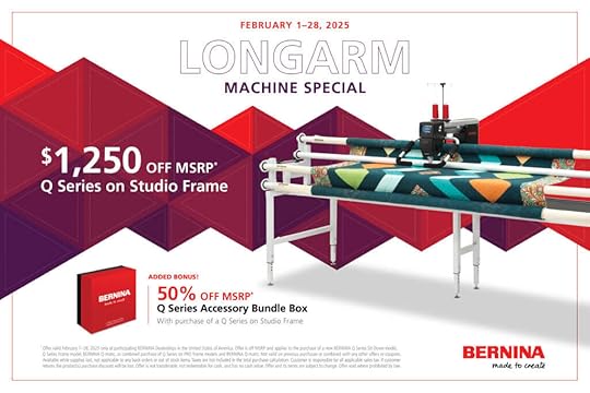 Expand Your Creativity Savings Event February 1-28, 2025 at the Nancy Zieman Sewing Studio and Quilt Shop with Quilt Shop at 120 Front Street in the Fine Arts District in Downtown Beaver Dam, Wisconsin!