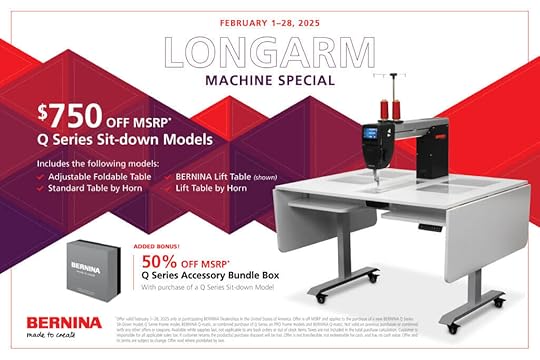 Expand Your Creativity Savings Event February 1-28, 2025 at the Nancy Zieman Sewing Studio and Quilt Shop with Quilt Shop at 120 Front Street in the Fine Arts District in Downtown Beaver Dam, Wisconsin!