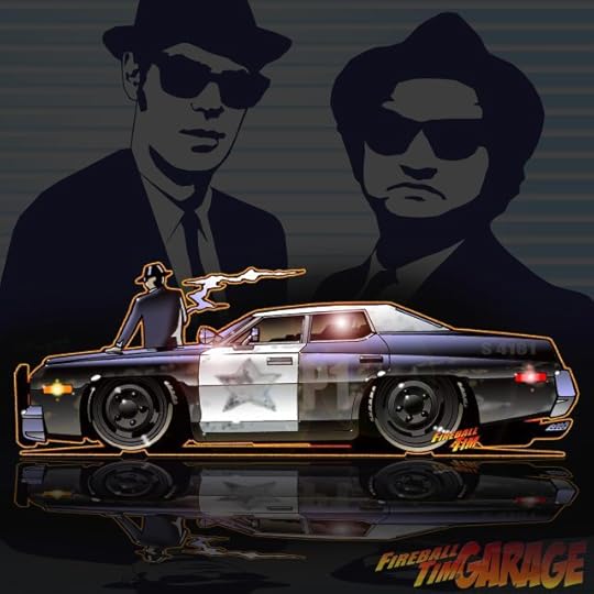 Blues Brothers Automotive Pop Culture Art by Fireball Tim Garage