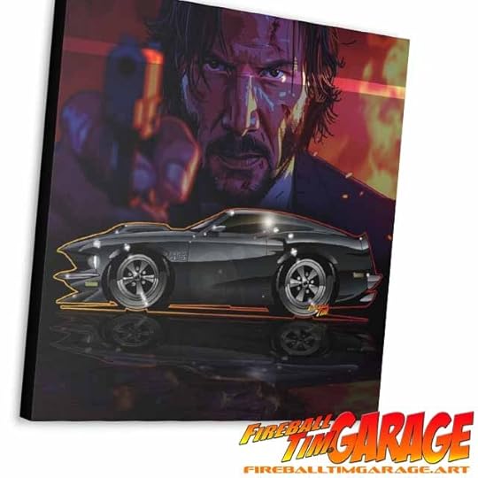 John Wick Automotive Pop Culture Art by Fireball Tim Garage