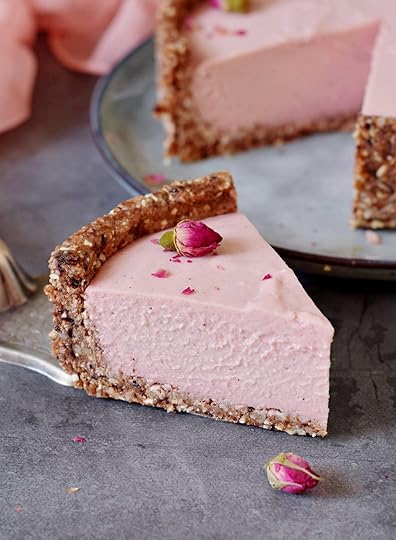 piece of vegan no-bake cheesecake