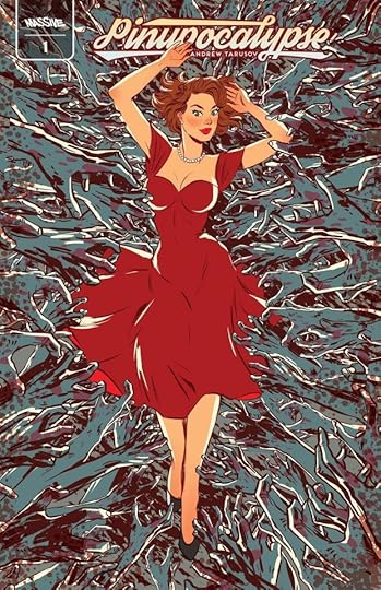 Variant cover shows Foxy in a red dress, floating in a sea of zombie hands.