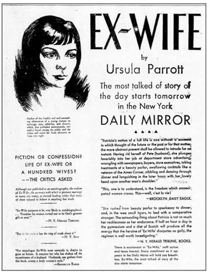 Ex-Wife by Ursula Parrot newspaper ad, 1929