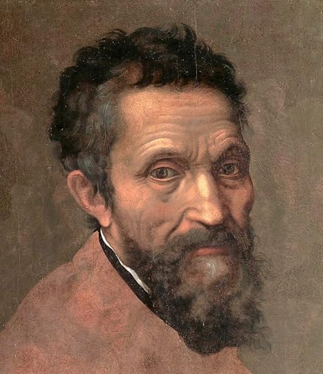 Portrait drawing of Michelangelo by Daniele a Volterra, showing the sculptor in middle age, with his long beard.