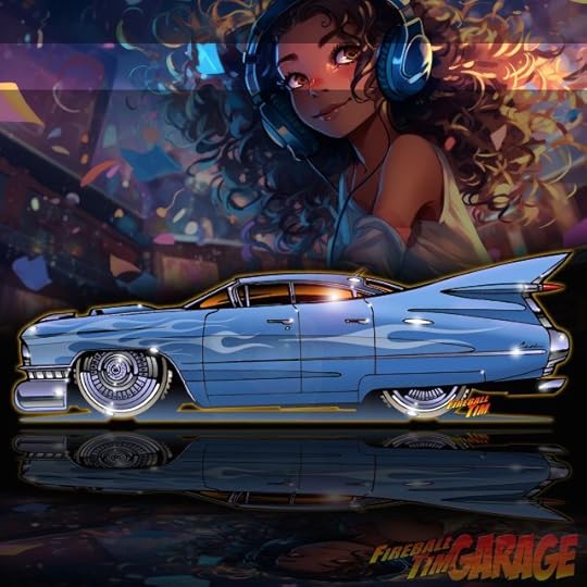 Fireball Tim Garage Automotive Pop Culture Art