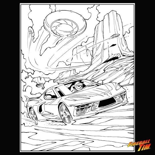 Fireball Tim Garage Automotive Pop Culture Art