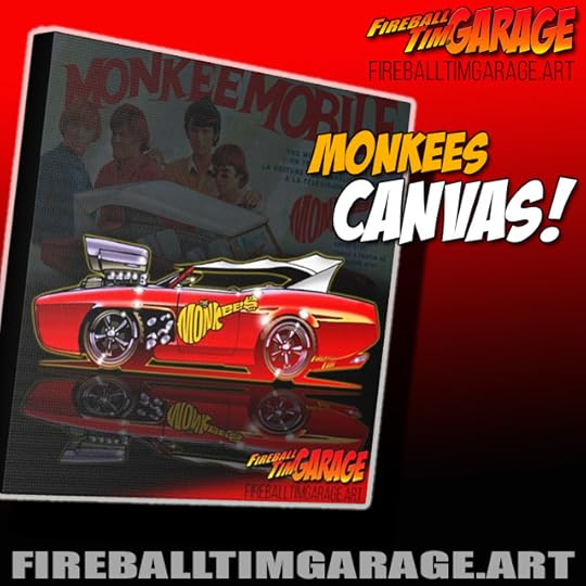 Monkees Automotive Pop Culture Art by Fireball Tim Garage