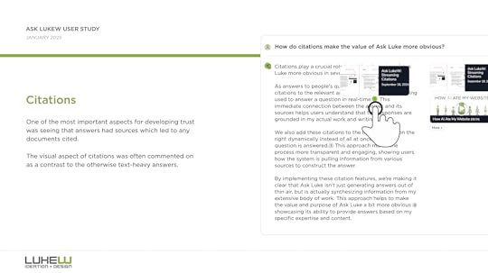 Ask LukeW usability study results: citations