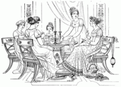 Young Ladies playing Cards