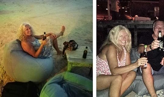 The Backpacking Housewife Sitting on a squishy beach bean bag on a balmy Koh Samui evening