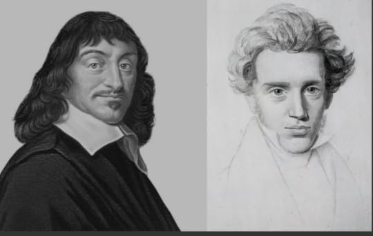 Portraits of Descartes and Kierkegaard