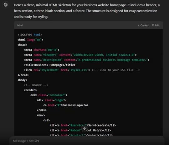 HTML skeleton code