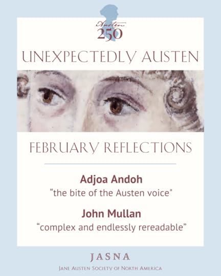 Unexpectedly Austen graphic with quotations from Andoh and Mullan