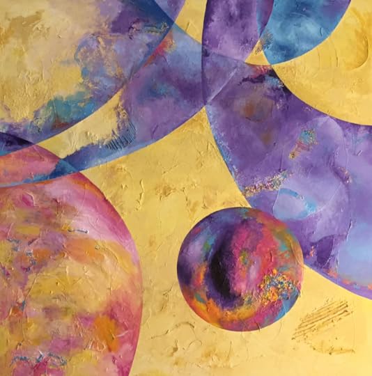 Evan Stuart Marshall, We Are Not Alone, mixed media on canvas, 36