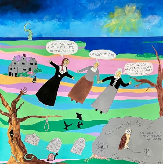 Evan Stuart Marshall, Specters of Salem, mixed media on canvas, 20