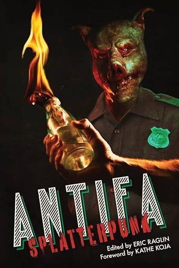 The cover of Antifa Splatterpunk, complete with a molitov cocktail