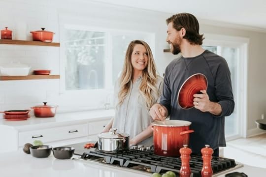 Man and woman in a kitchen. It helps to be able to improvise.